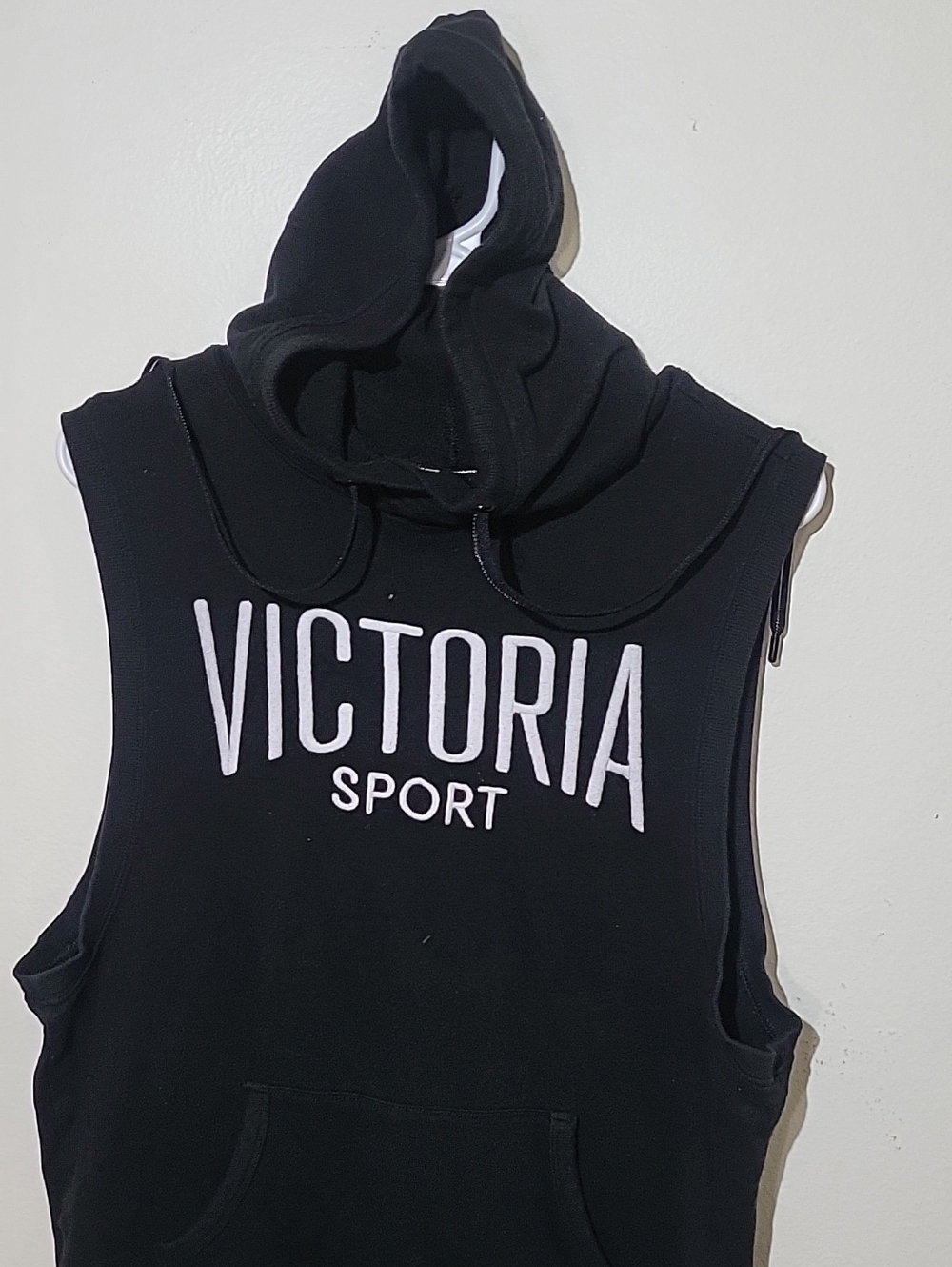 Victoria Sport Black Sleeveless Hoodie